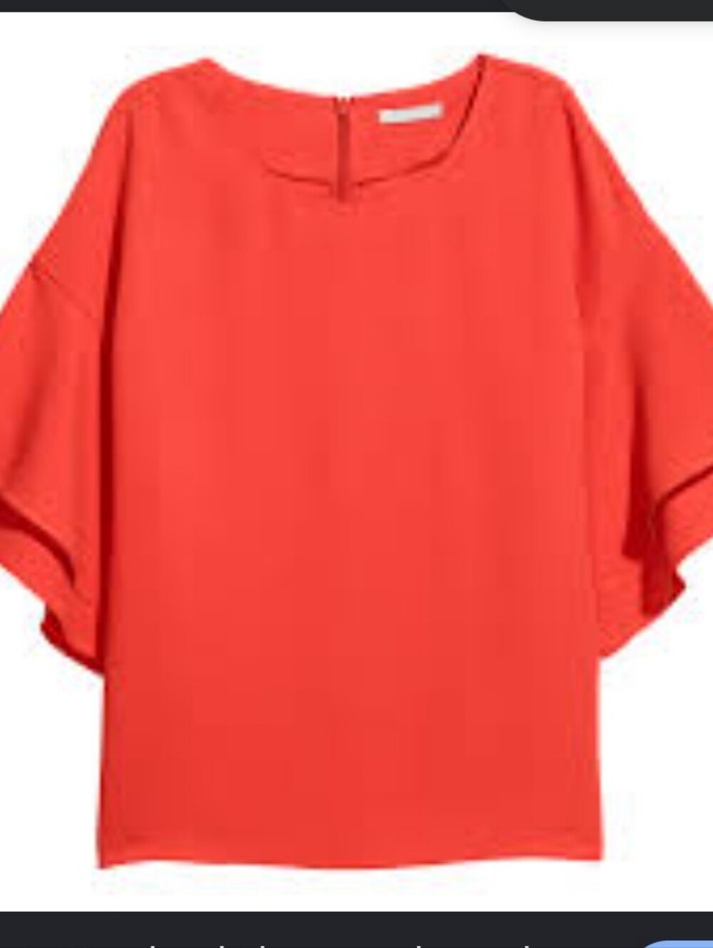 H&M Coral Flounce-Sleeve Blouse